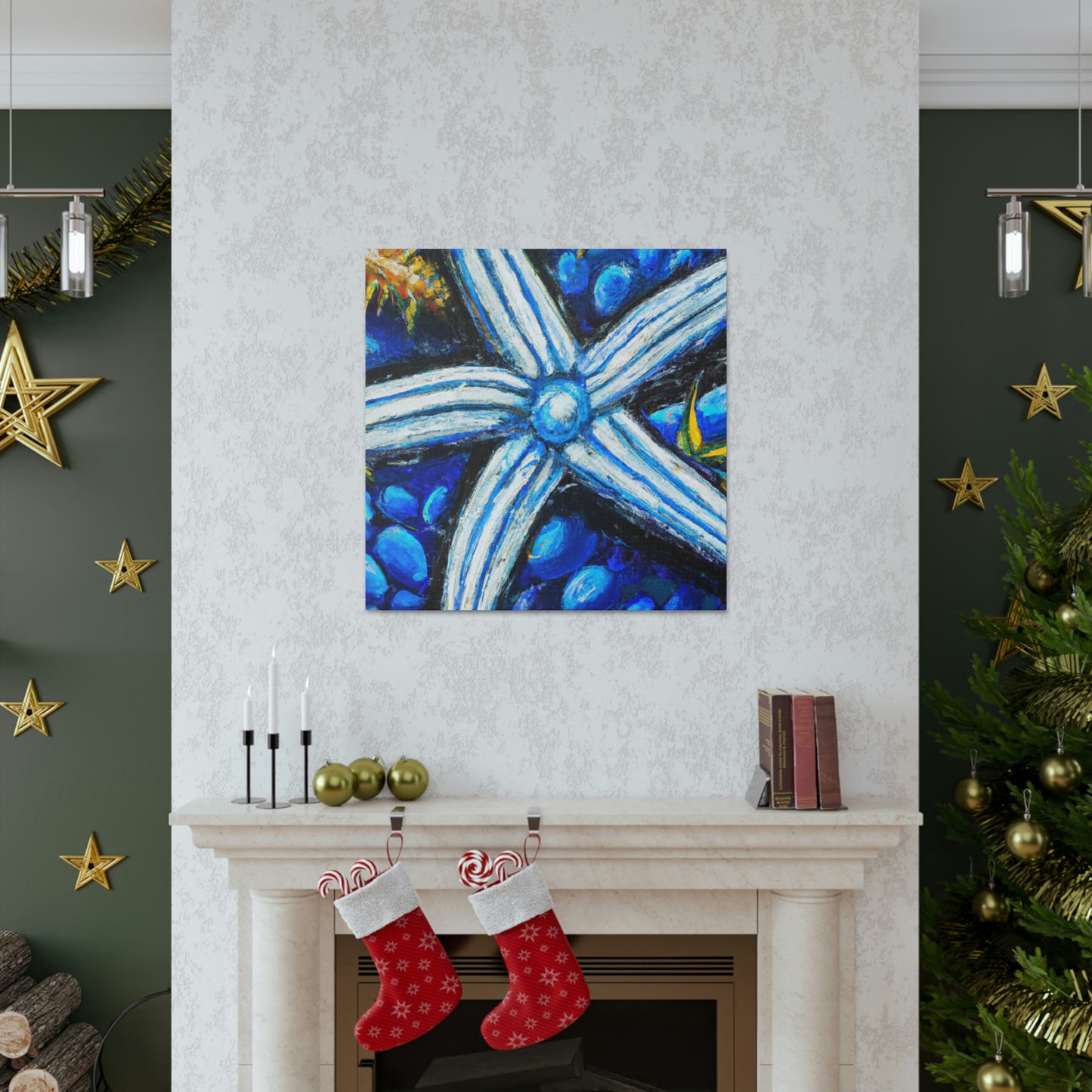 "Starfish in Moonlight Glow" - Canvas