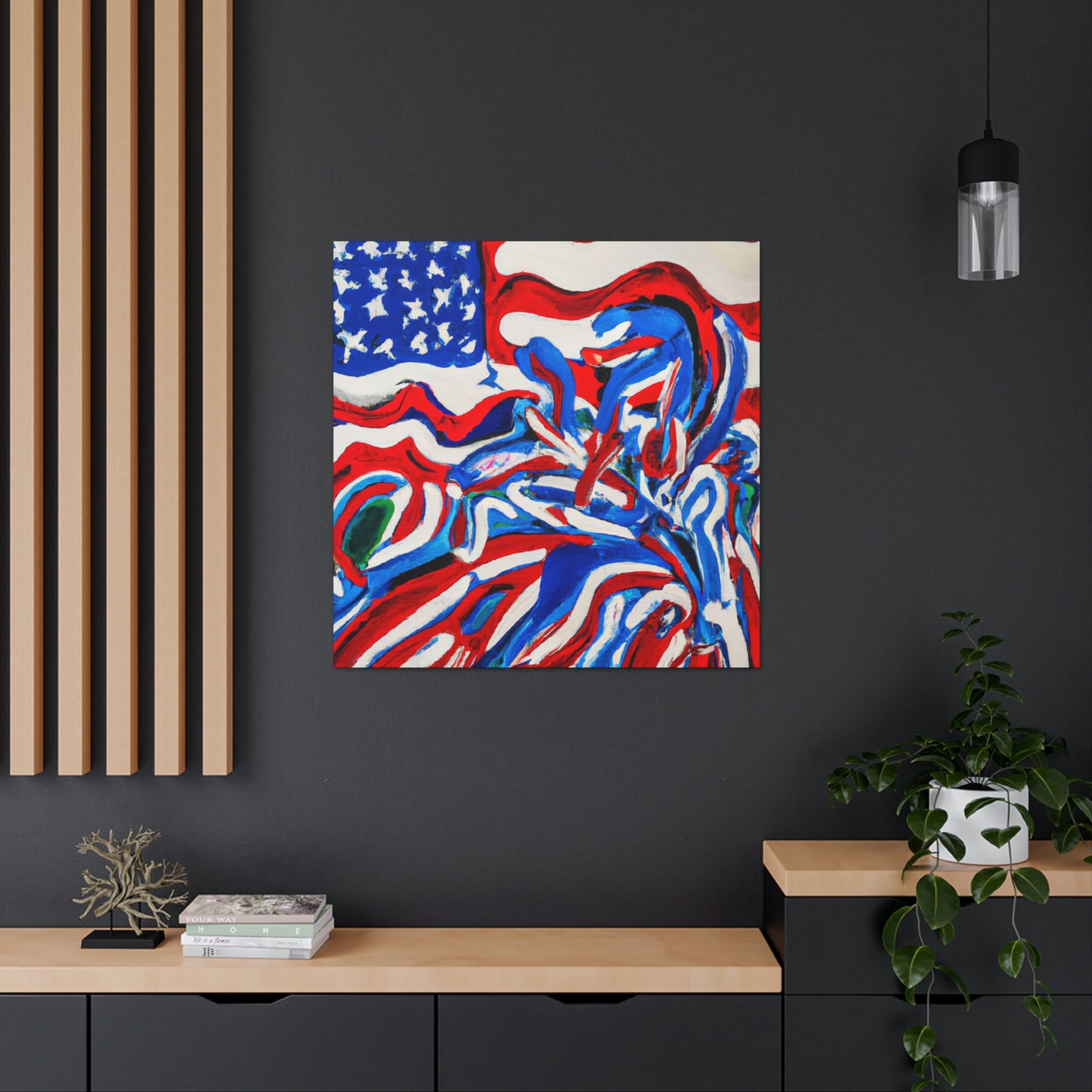 "Flag of Dreams Unfurled" - Canvas