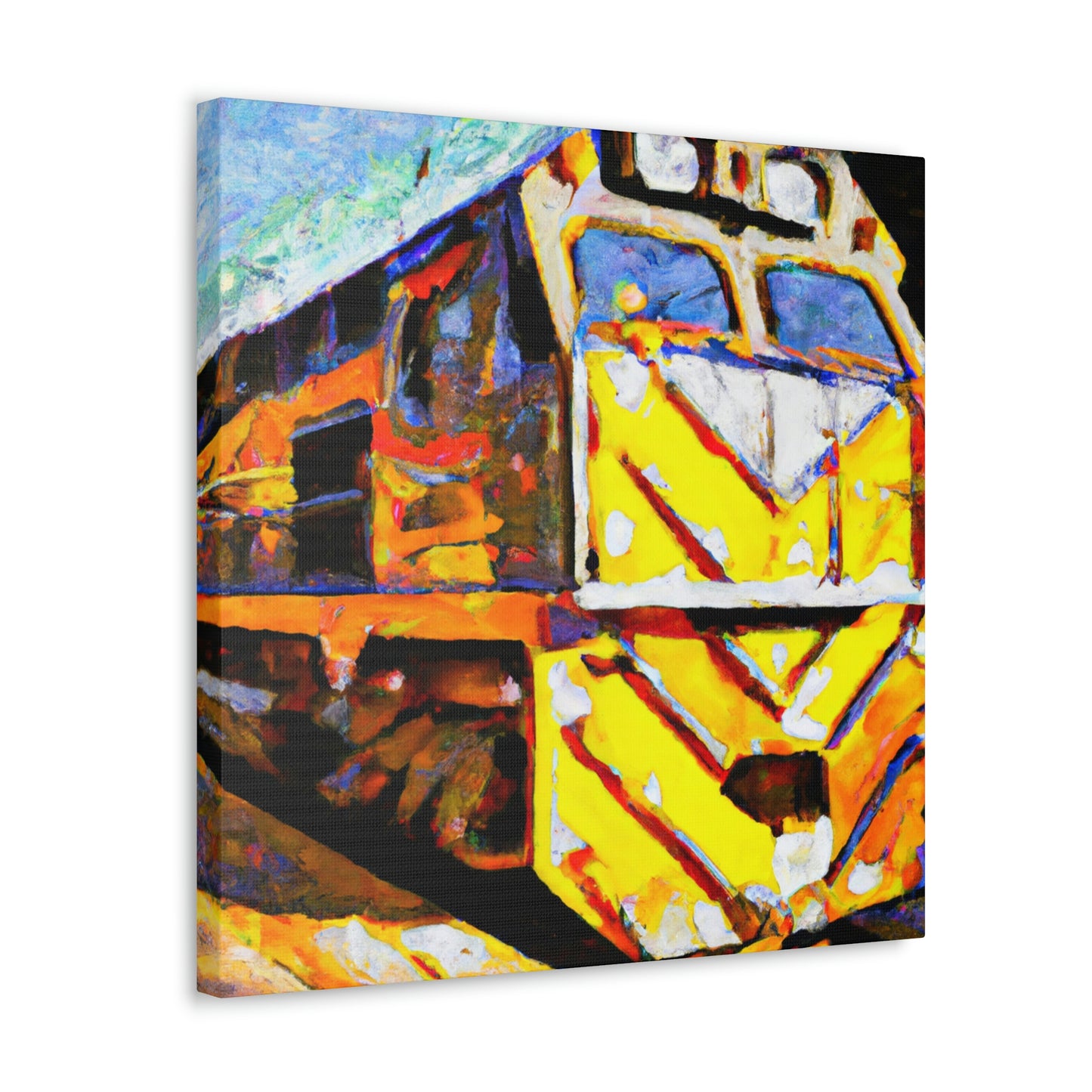 "Trains Chug Chugging" - Canvas