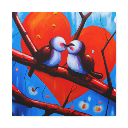 Love Birds in Bloom - Canvas