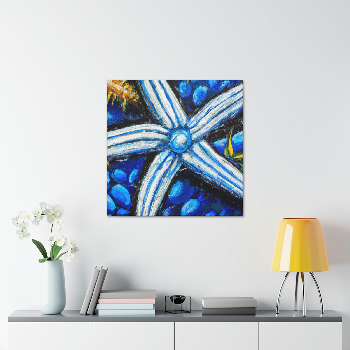 "Starfish in Moonlight Glow" - Canvas