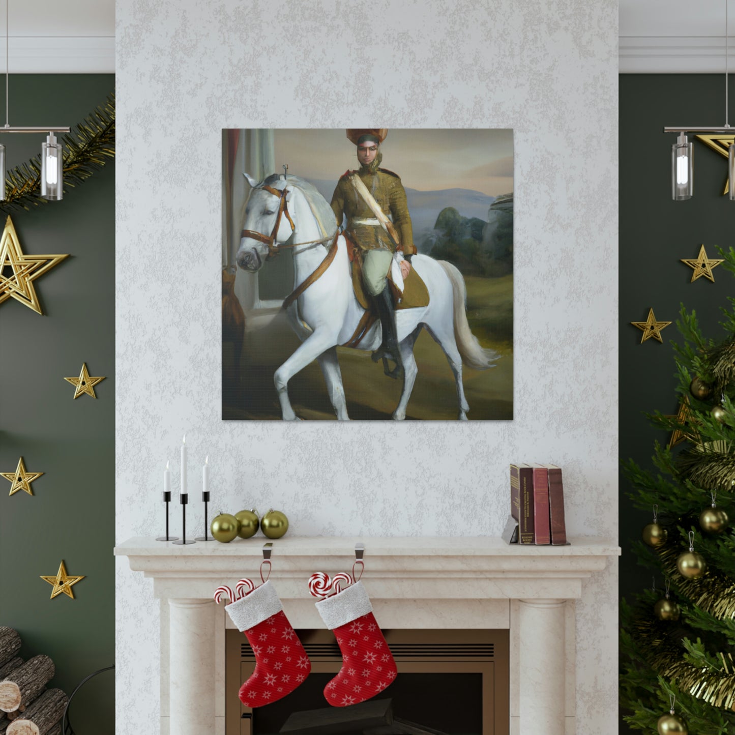 Galloping Cavalryman. - Canvas