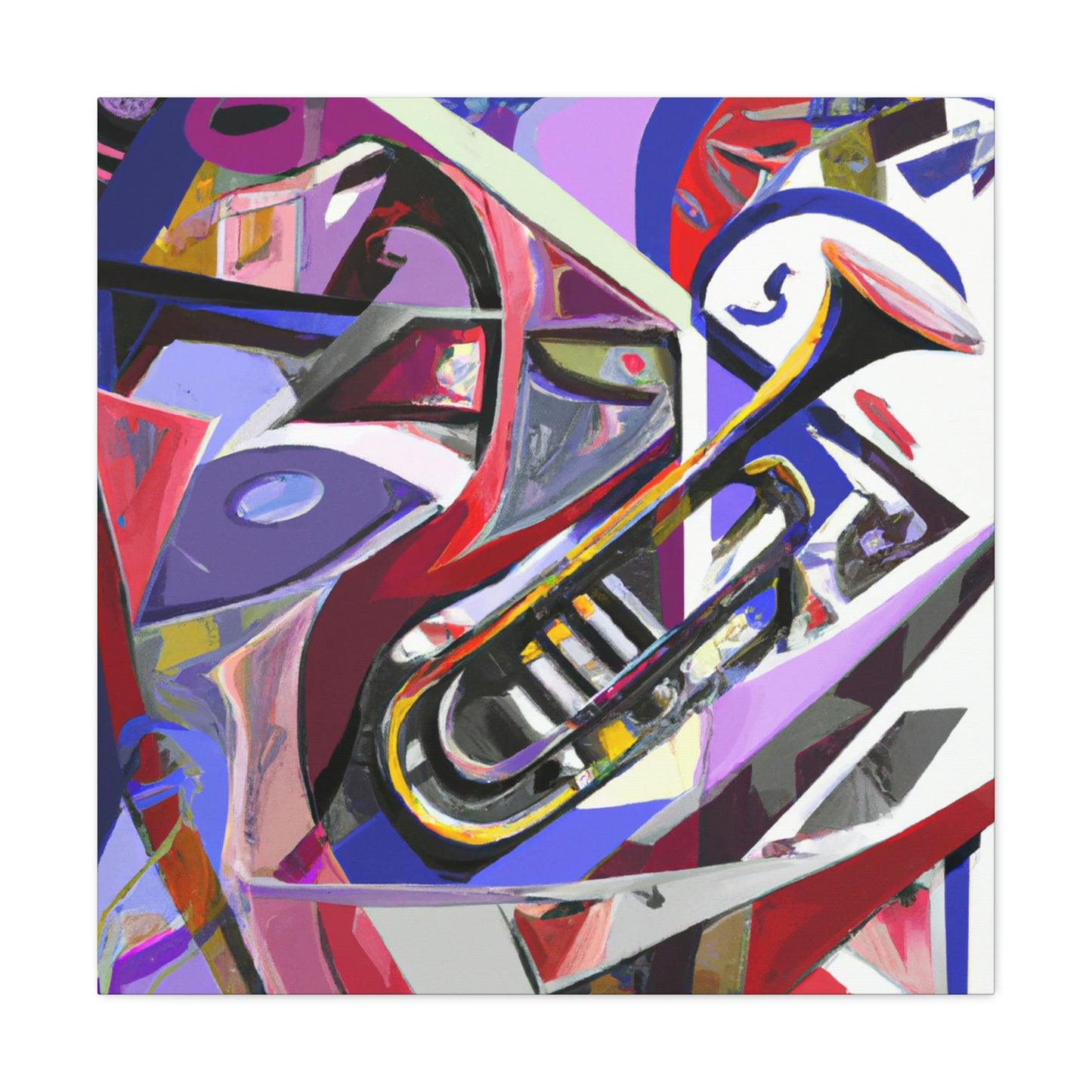 Trombone in Abstract. - Canvas