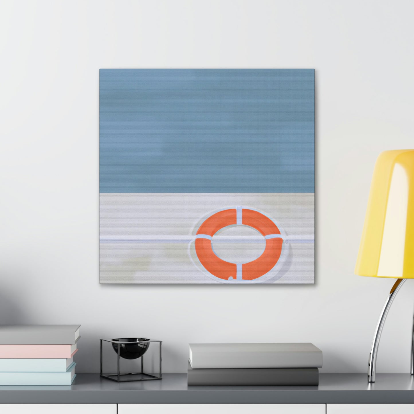 "Lifebuoy in Minimalism" - Canvas