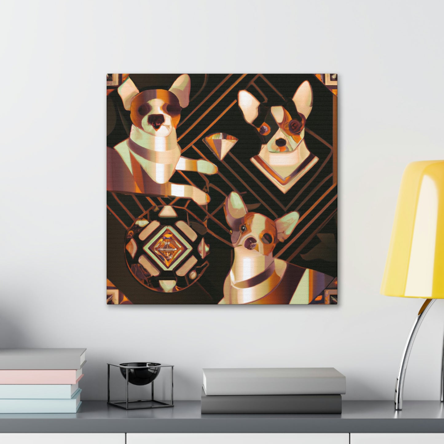 "Chihuahua's Deco Dance" - Canvas