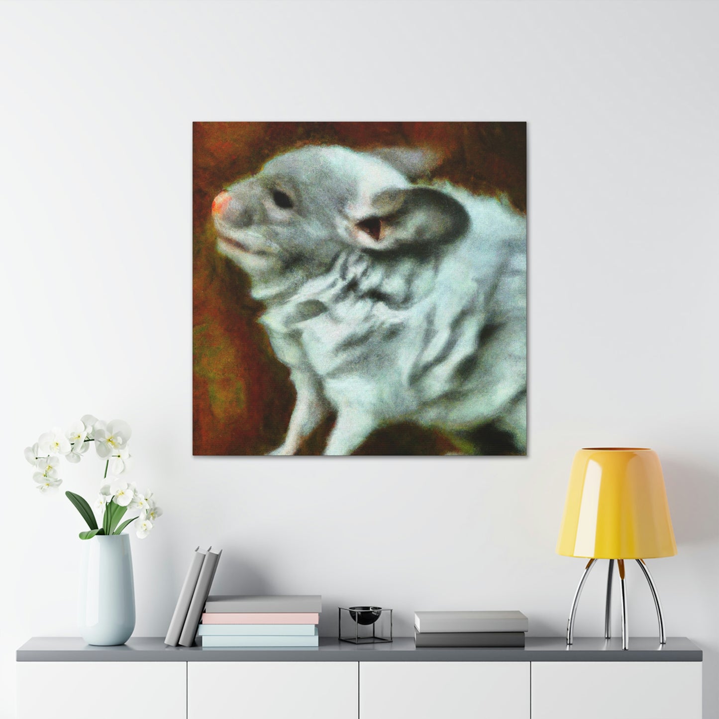 "Chinchilla in Moonlight" - Canvas