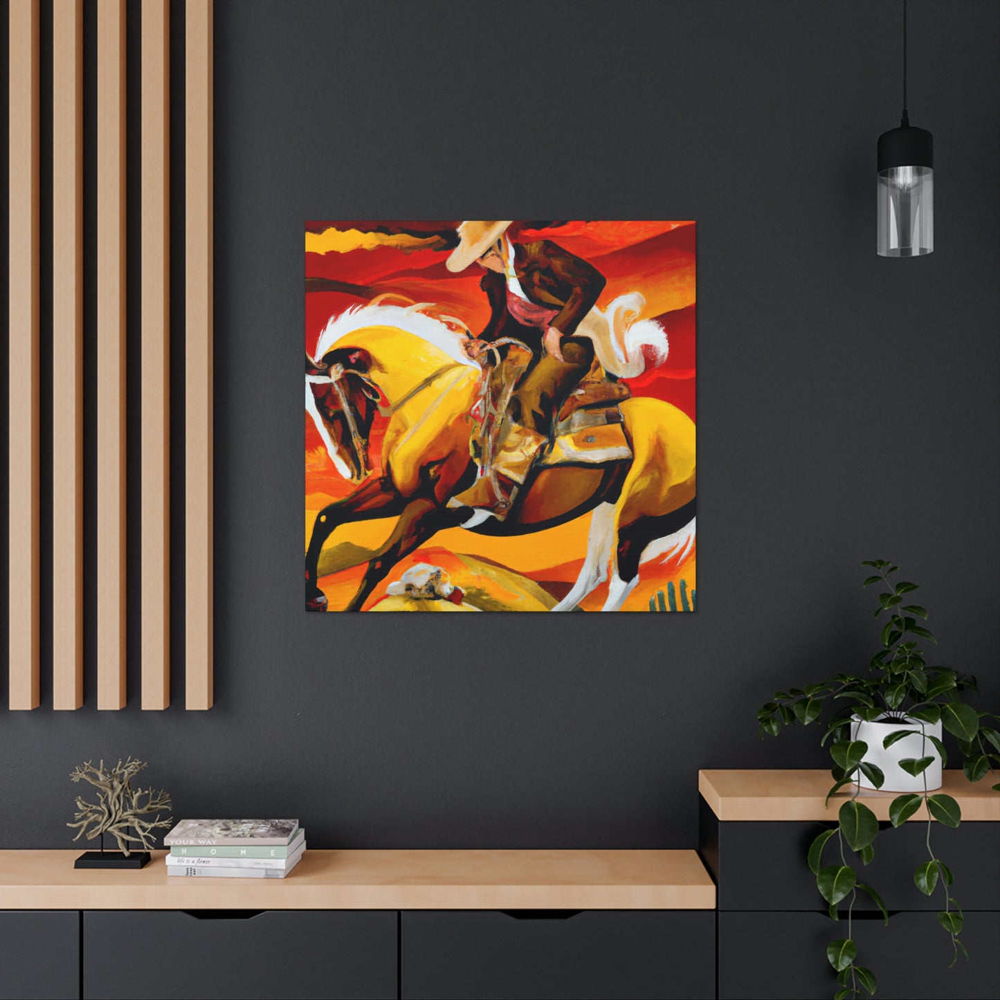 "Riding into Sunset" - Canvas