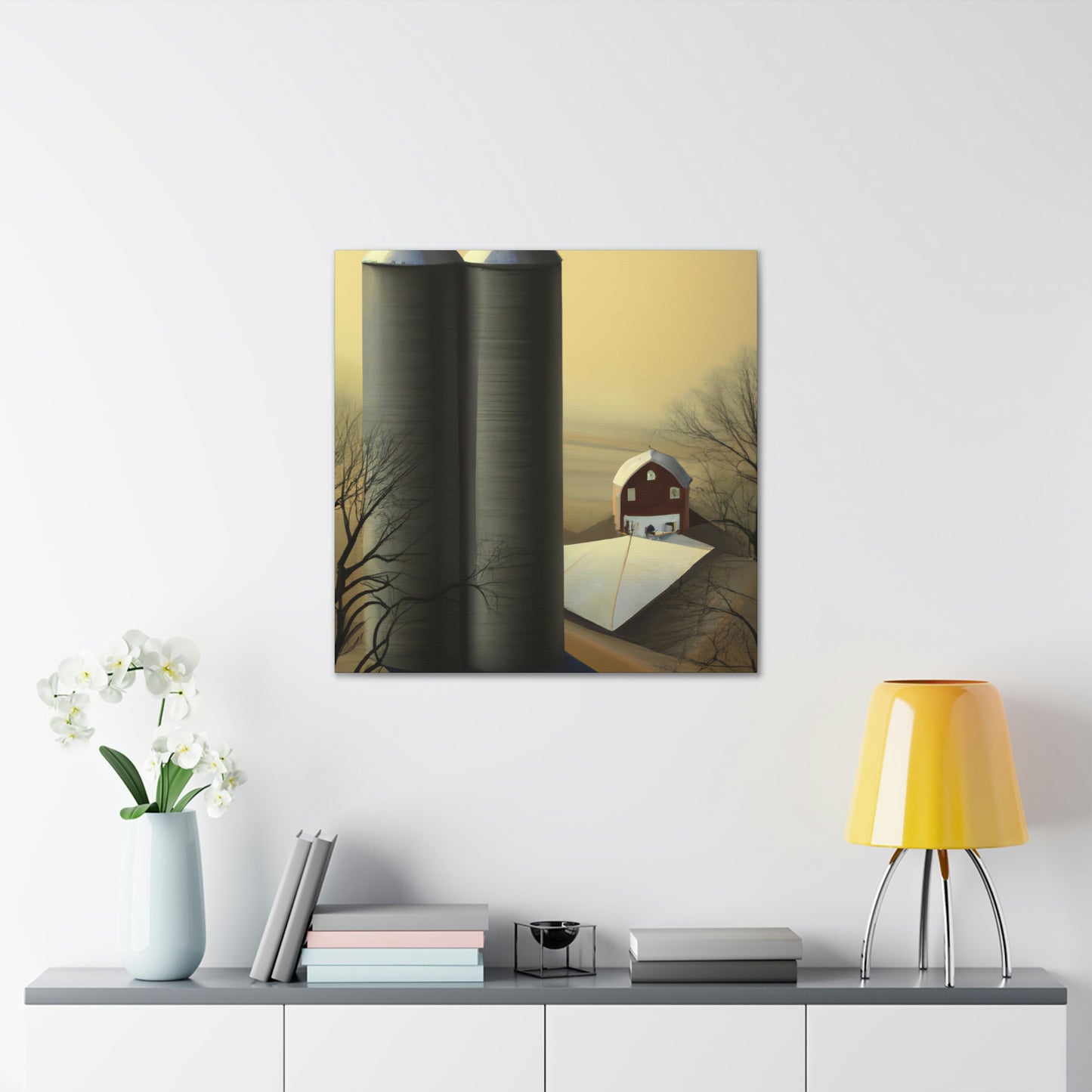 Silos in Surrealism - Canvas