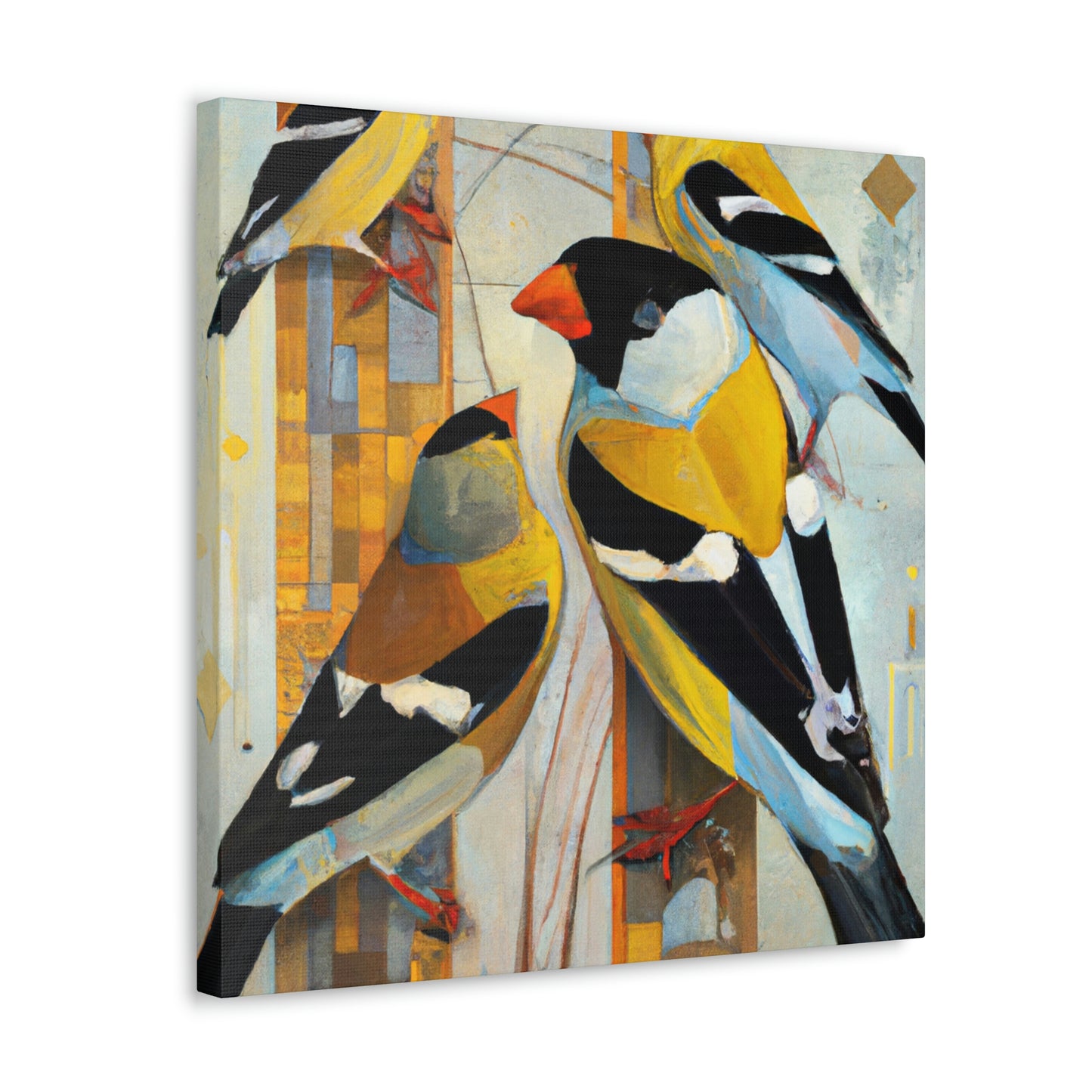 "Goldfinch in Deco Style" - Canvas