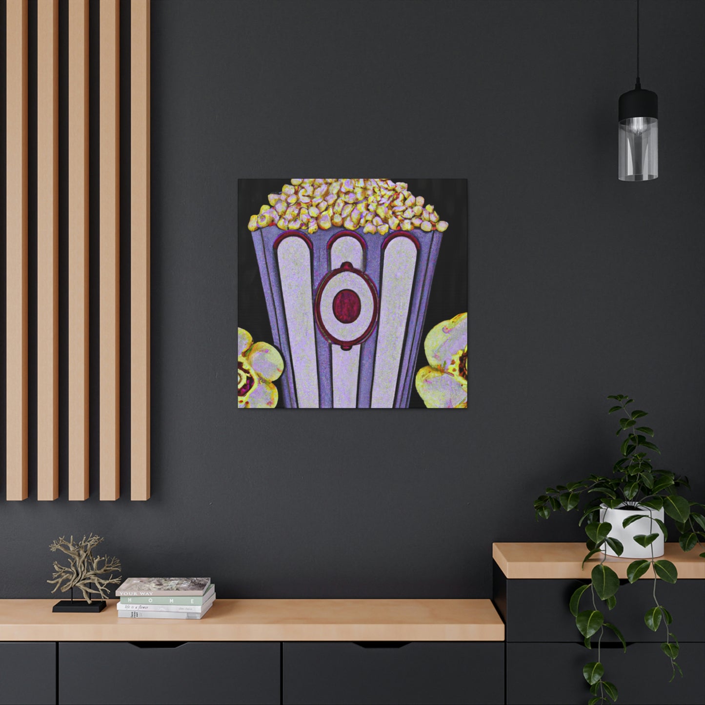 "Cozy Cinema Cornucopia" - Canvas