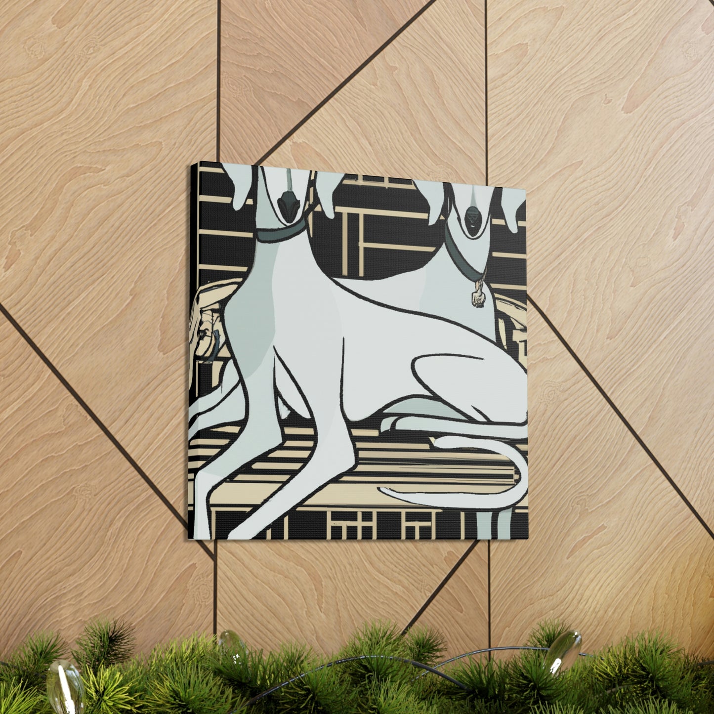 Midnight Weimaraner Glitter - Canvas