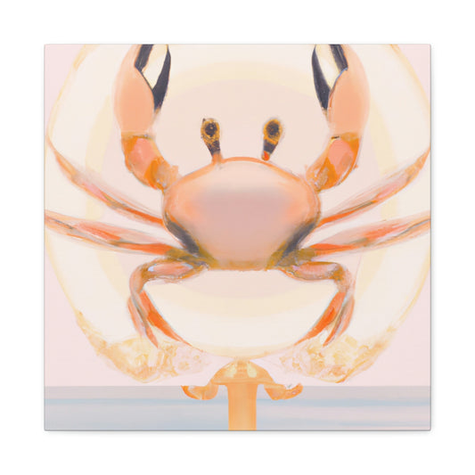 Crab on White Canvas - Canvas