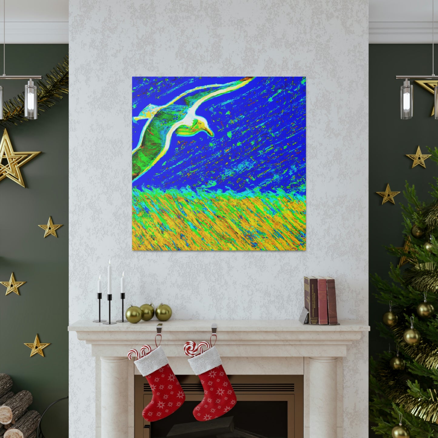 Seagulls on the Shore - Canvas