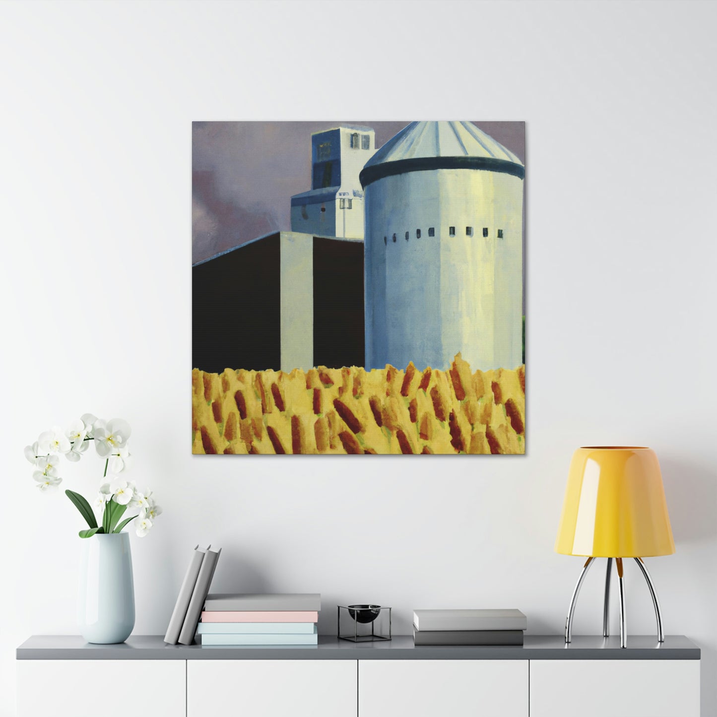 "Sunlit Gilded Silo" - Canvas