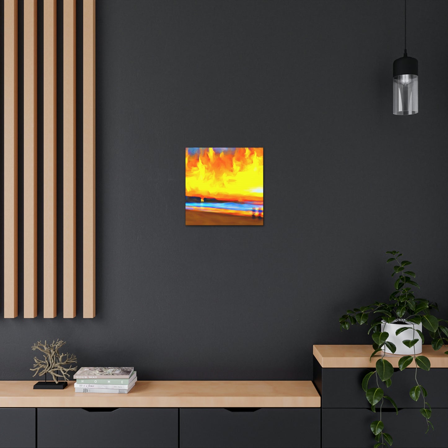 A Framed Glowing Sunset - Canvas