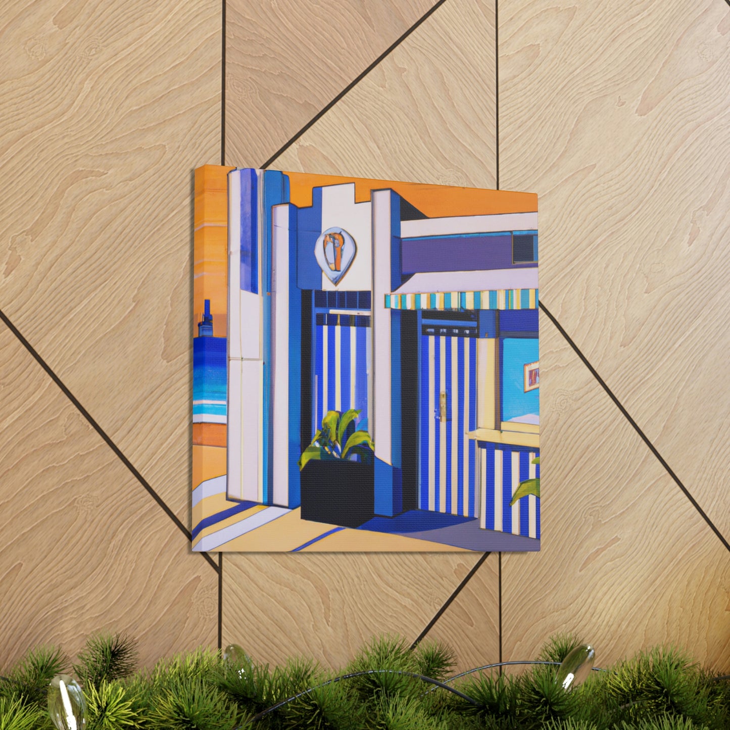 "Oceanic Art Deco Gem" - Canvas