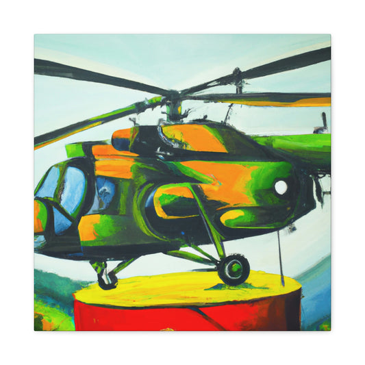 "Helicopter in Fauvism" - Canvas