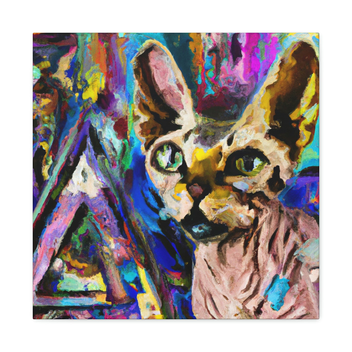 Sphynx in Abstraction - Canvas