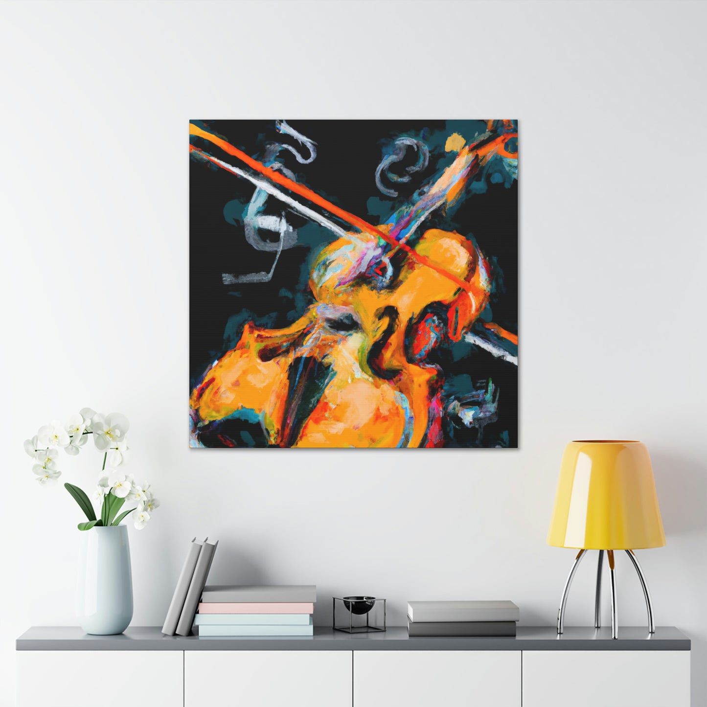 "Vibrant Violin Melody" - Canvas