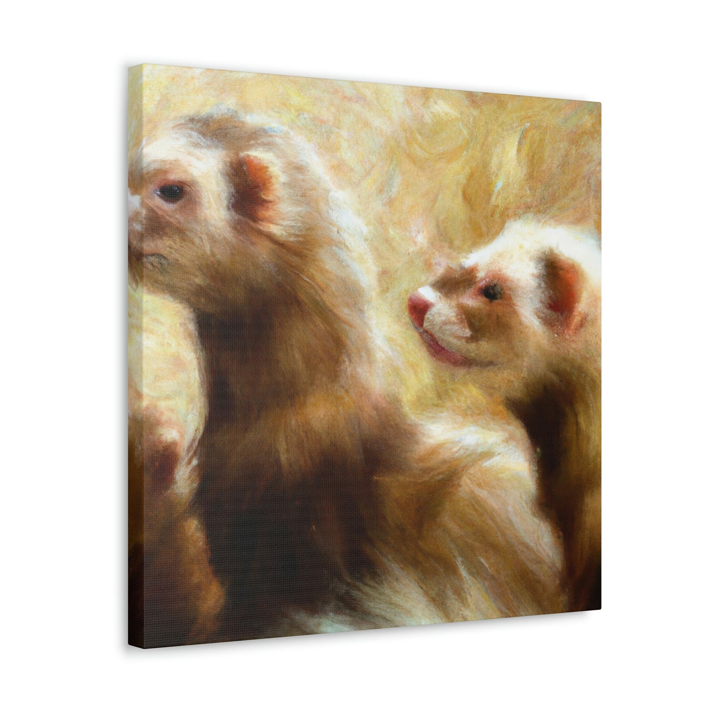 Ferrets in Impressionism - Canvas