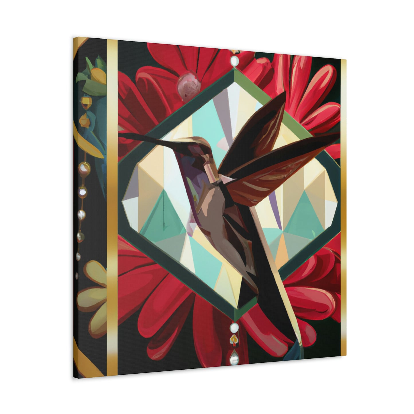 "Ruby-Throated In Flight" - Canvas