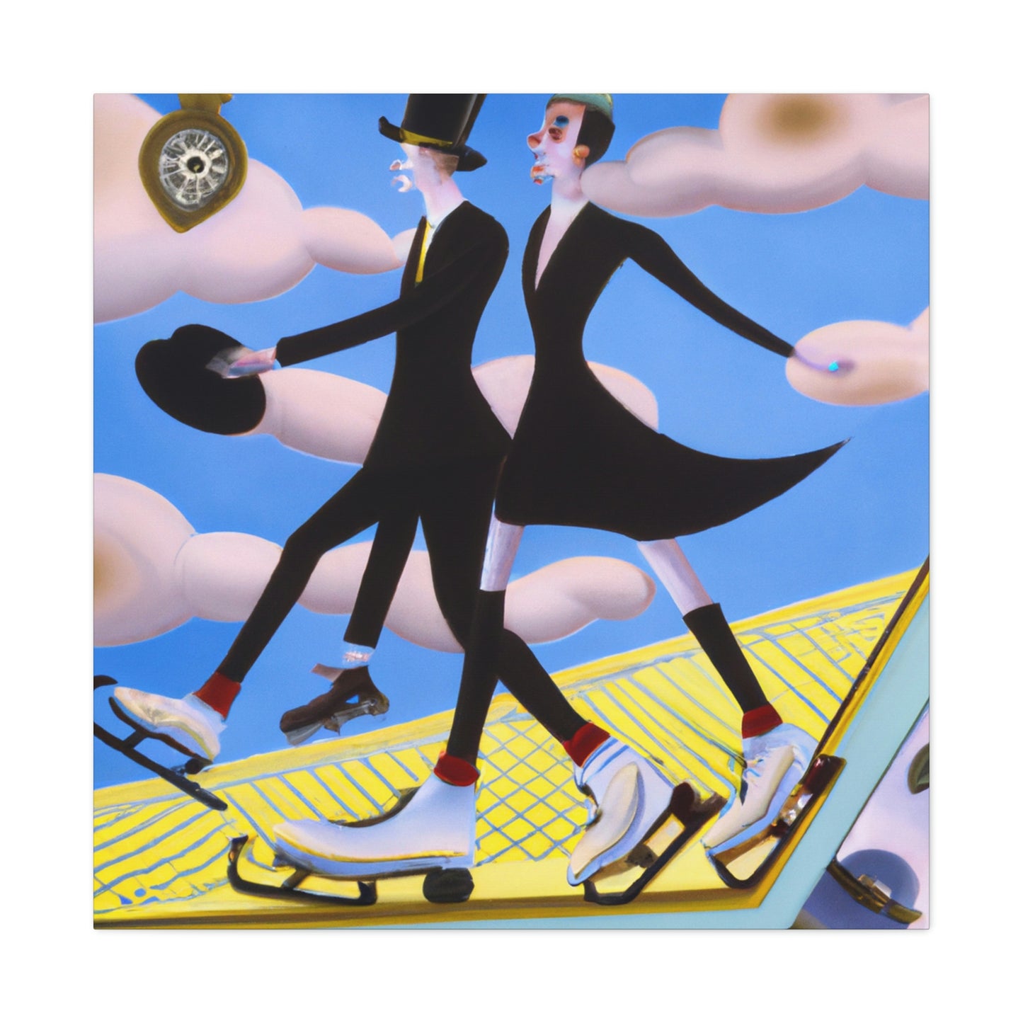 "Skating in the Jazz Age" - Canvas