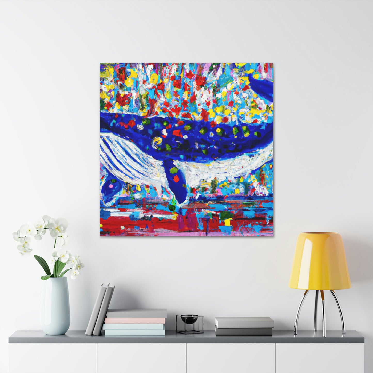 Whale in Motion﻿ - Canvas