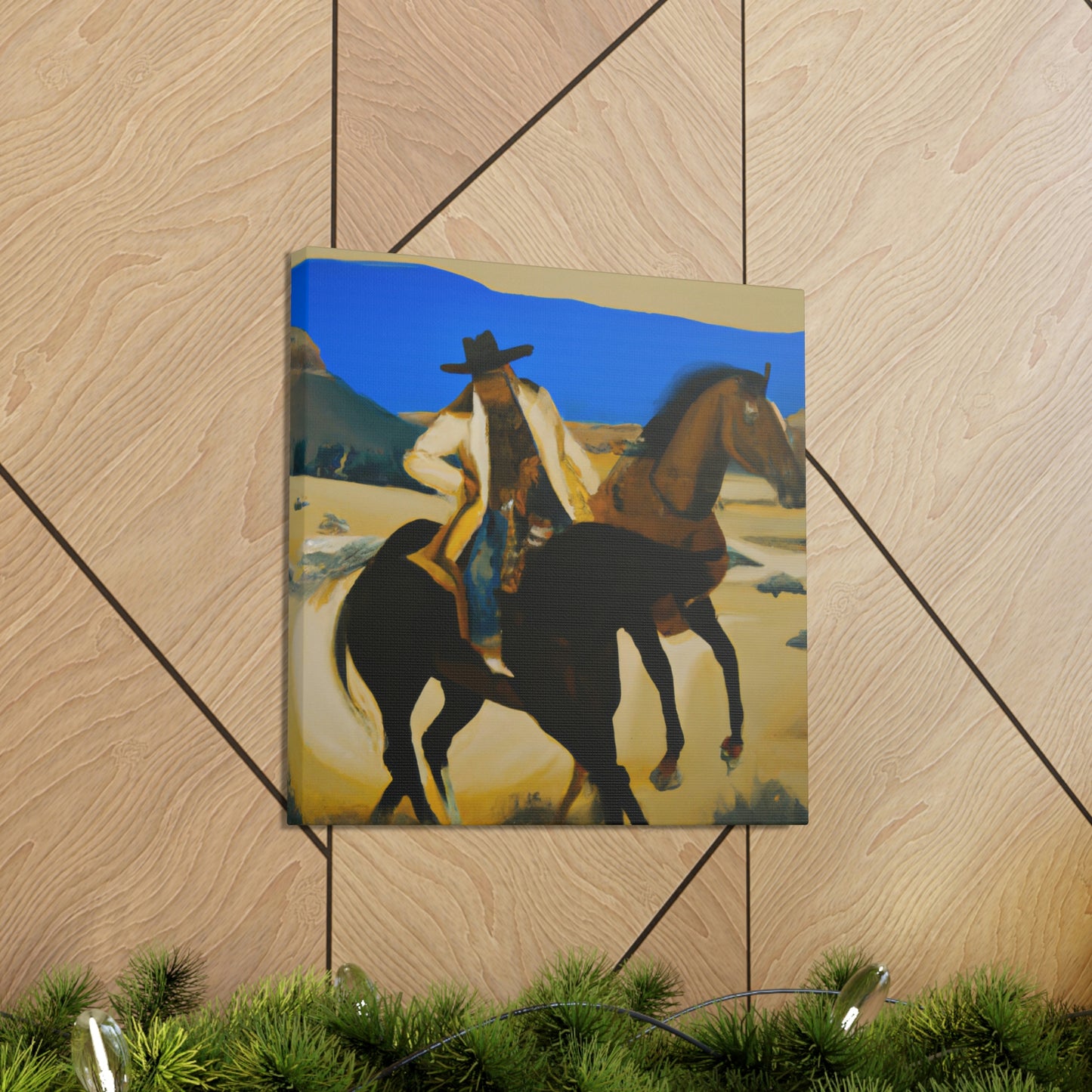 "Horses in Pasture Glow" - Canvas