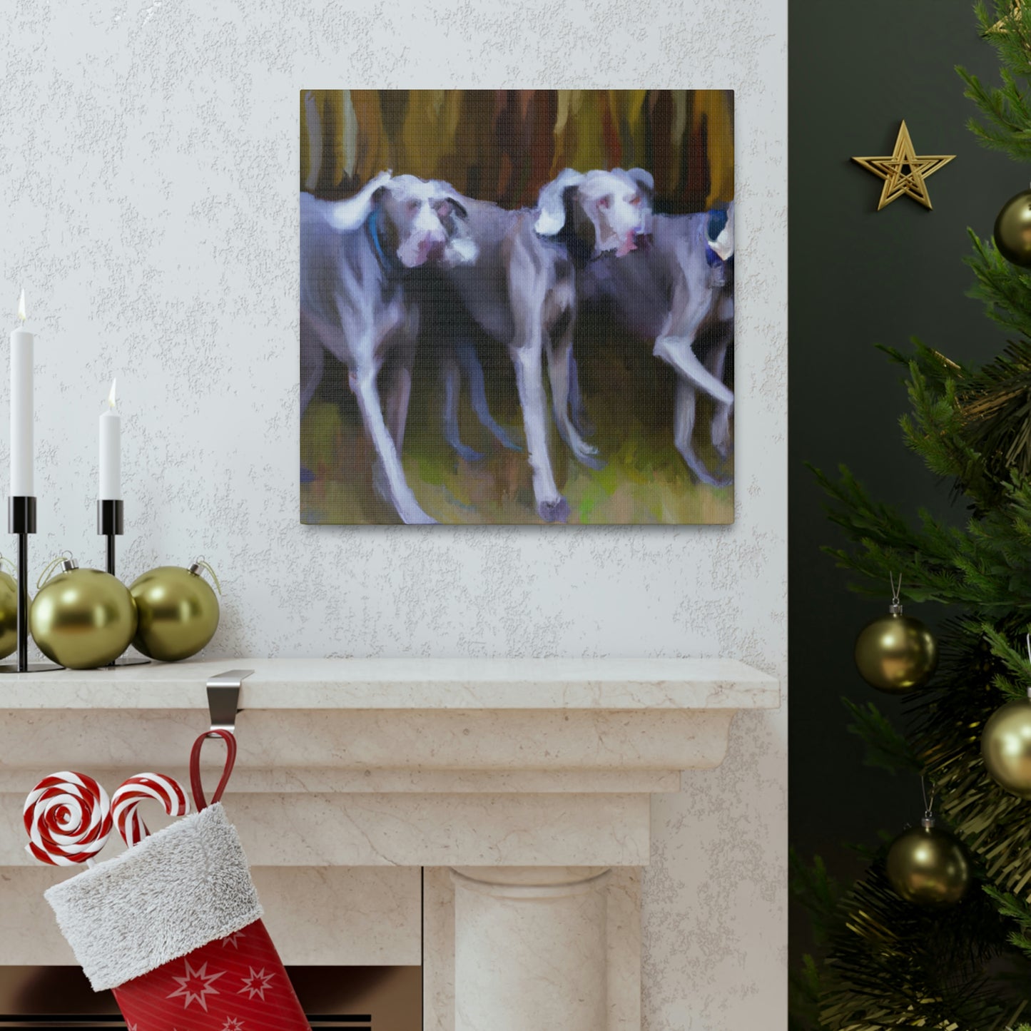 Weimaraner Abstract Expression - Canvas