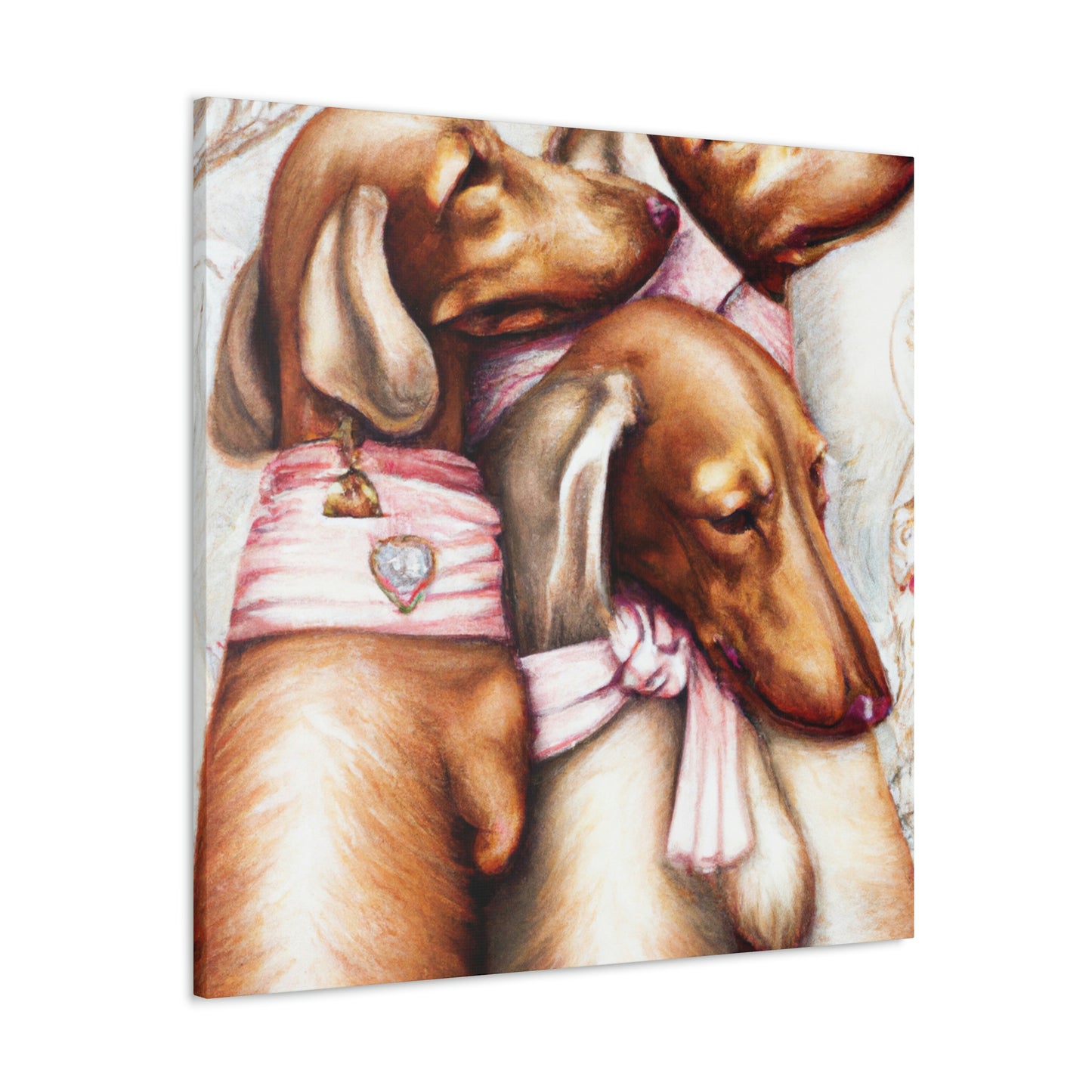 "Dashing Dachshund Deco" - Canvas