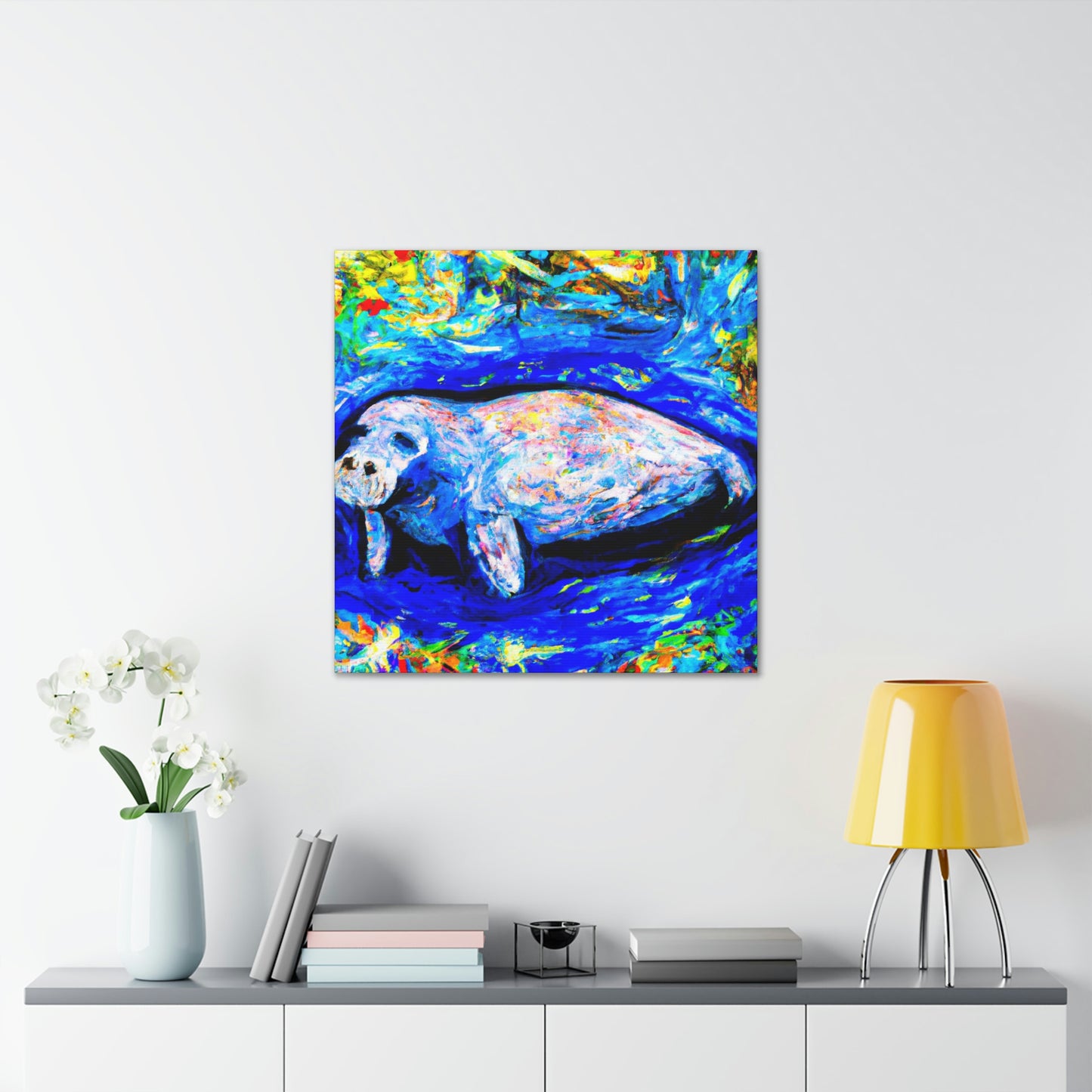 Manatee in Expressionism - Canvas