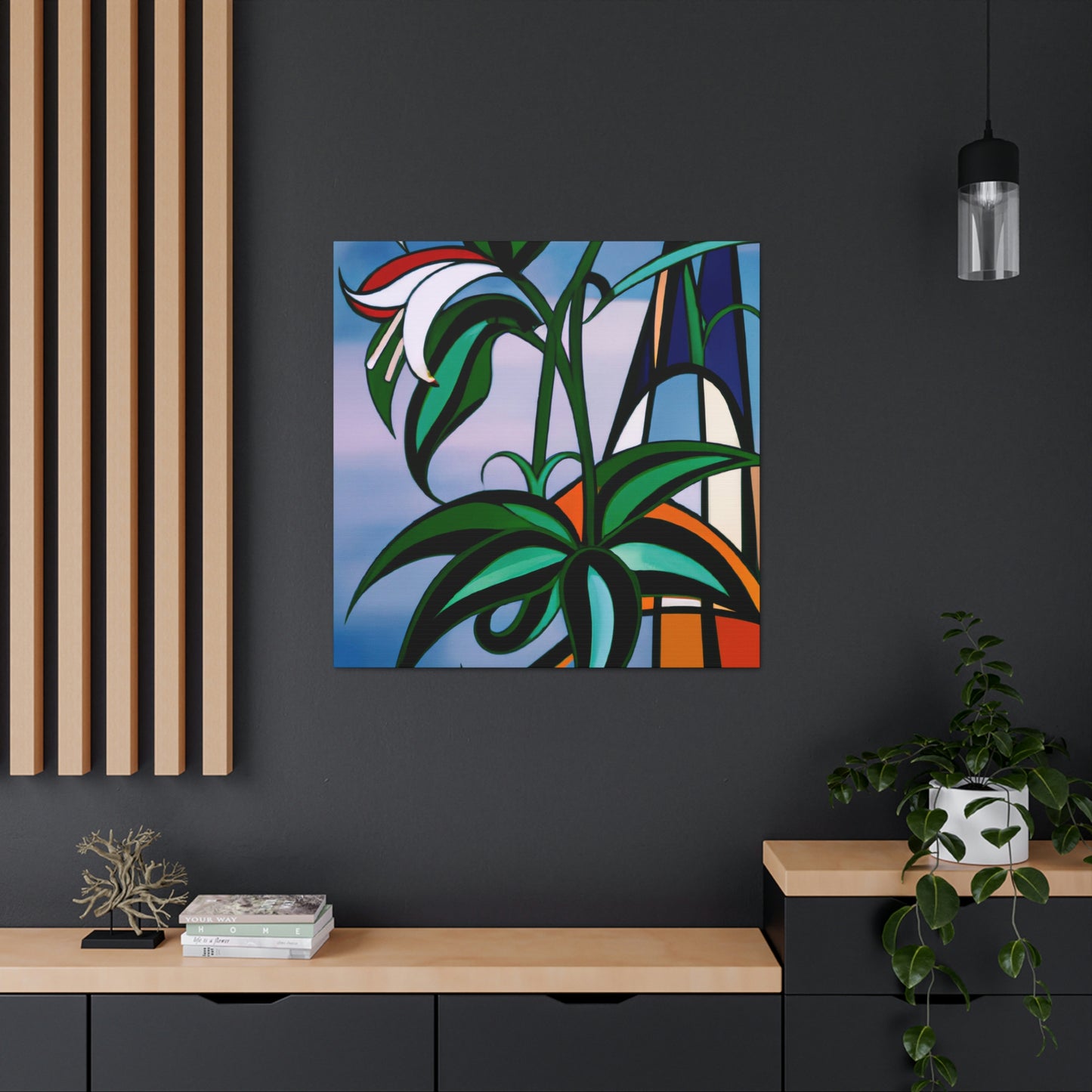 "Lily in Art Deco" - Canvas