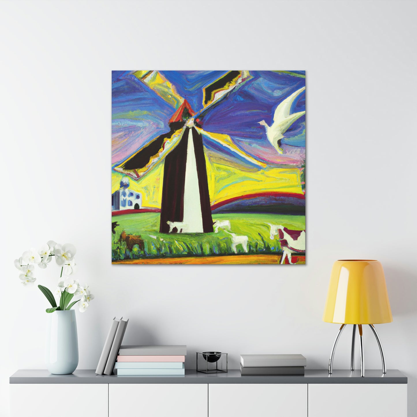 "Windmill in Dreamland" - Canvas