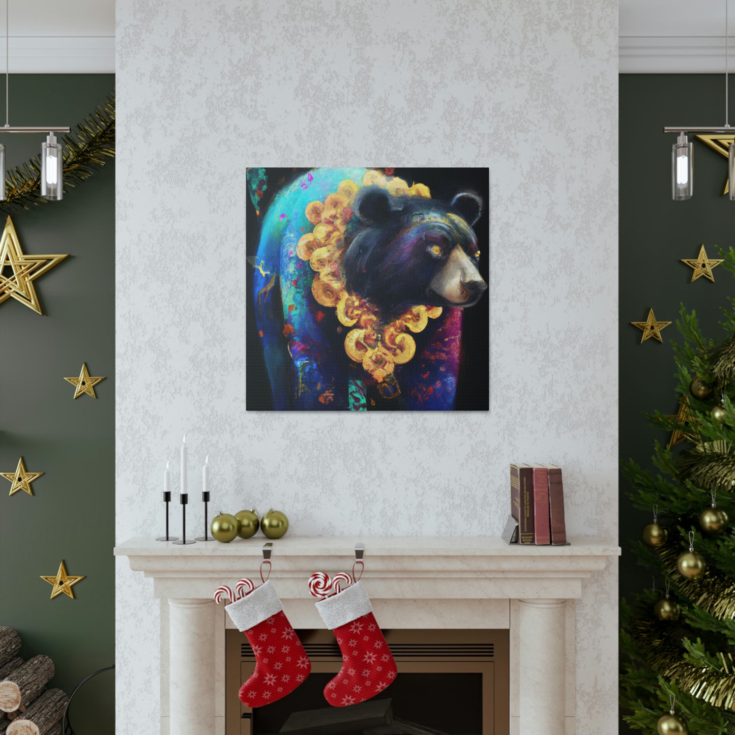 Asiatic Black Bear Gleaming - Canvas