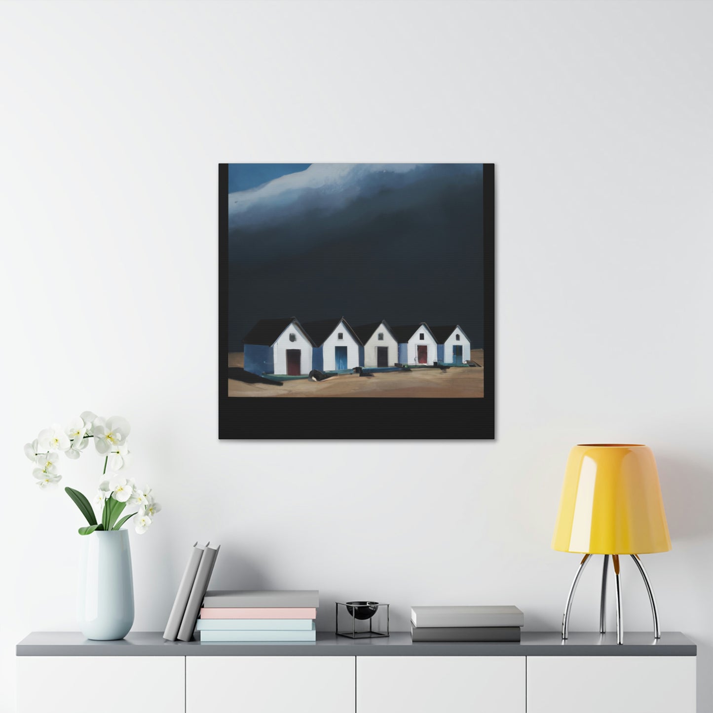 "Beach Houses - Minimalist" - Canvas