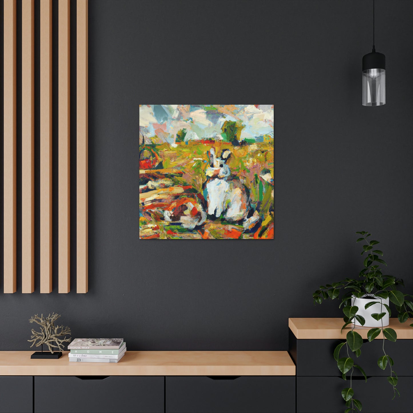 Rabbit in Impressionism - Canvas