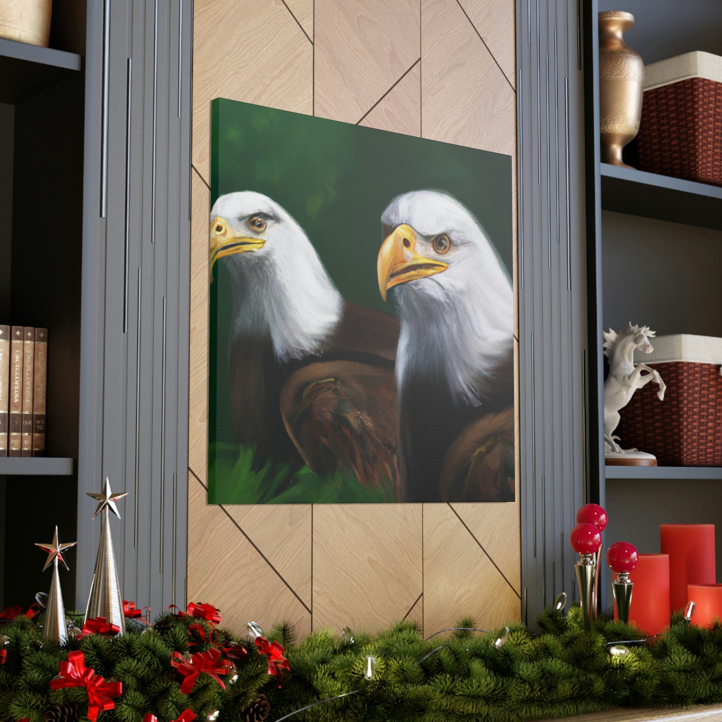 Bald Eagles in Flight - Canvas