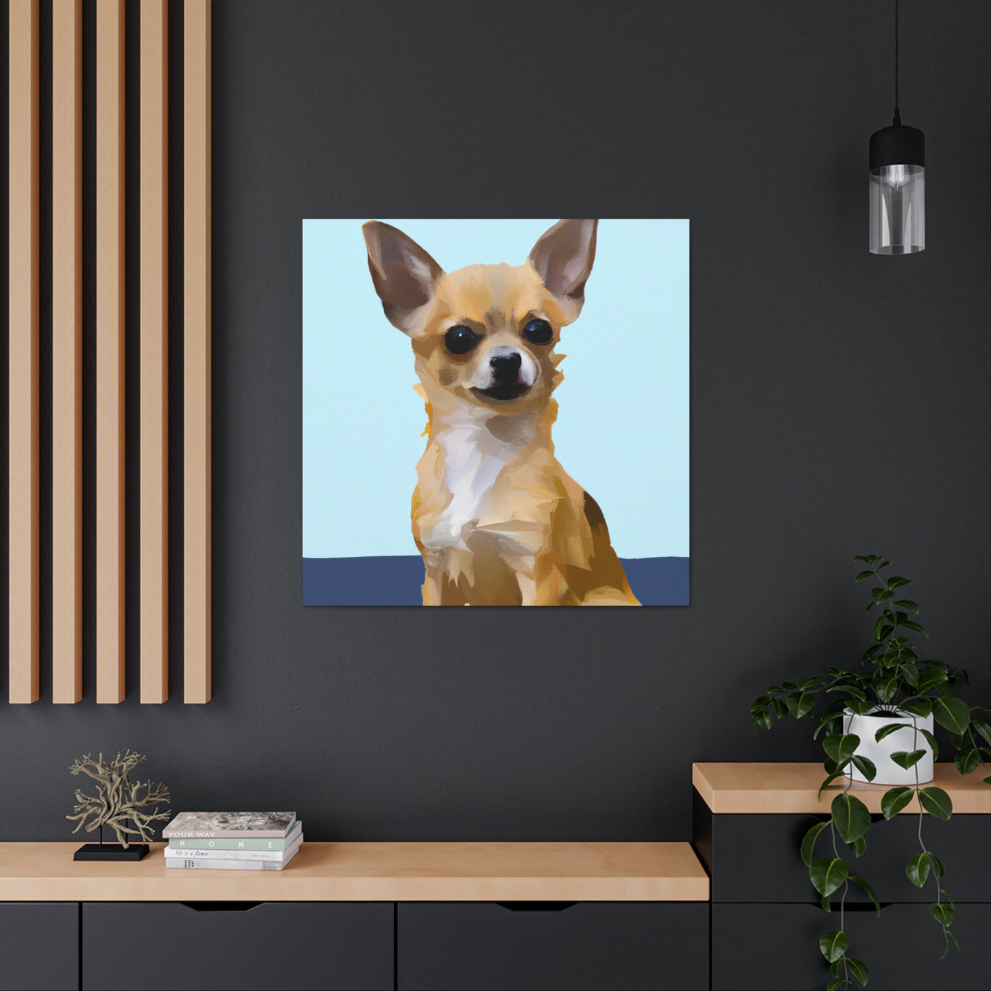 "Chihuahua Minimalism Dream" - Canvas