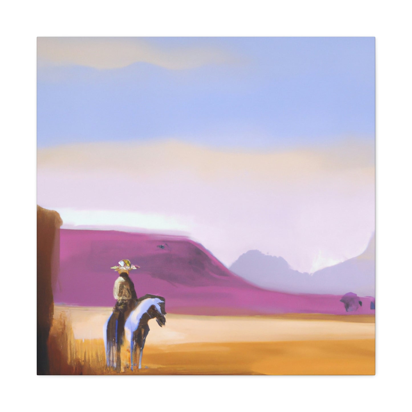 "Western Dusk Landscape" - Canvas