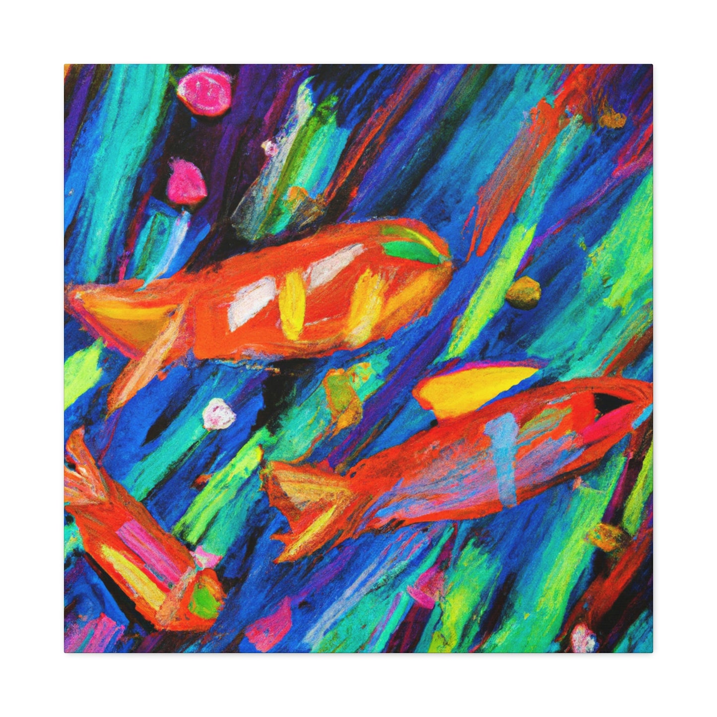 "Neon Tetra Glowing Bright" - Canvas