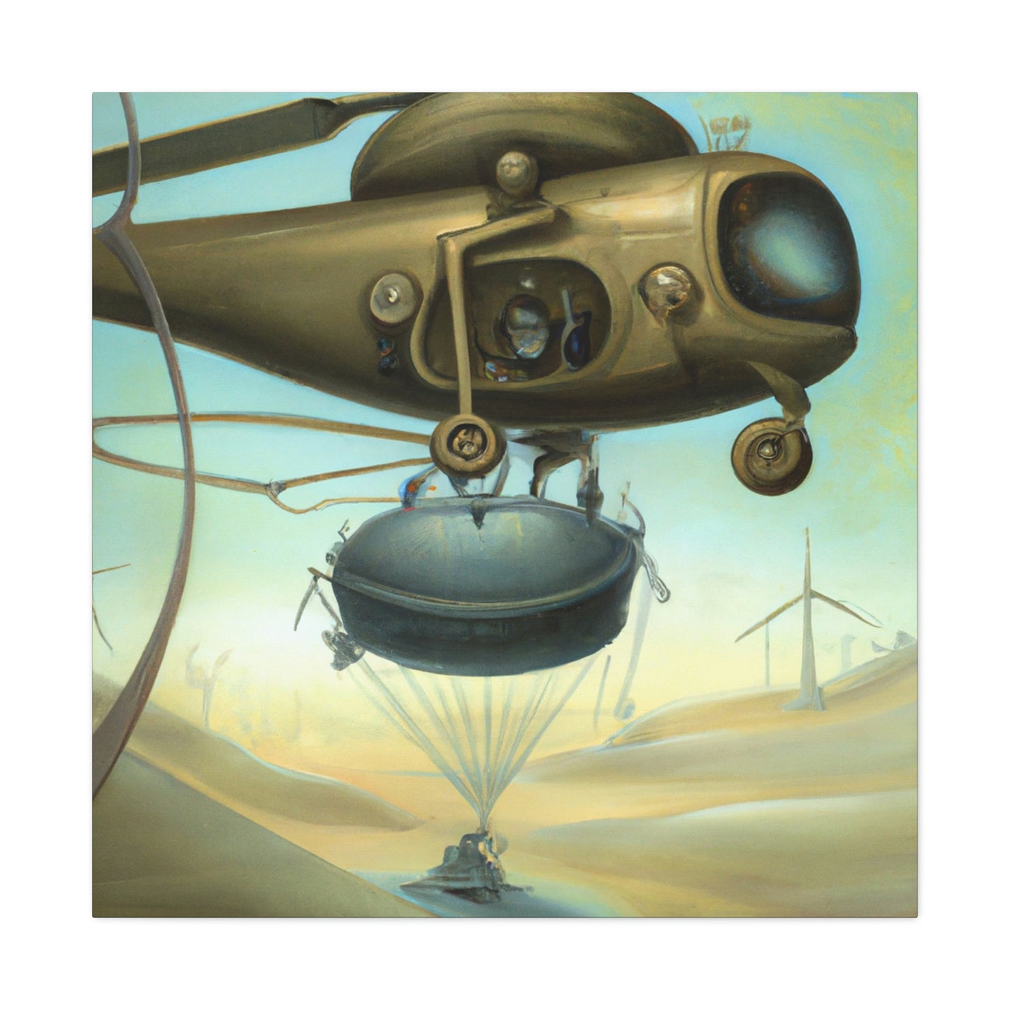 Helicopter in Surrealism - Canvas