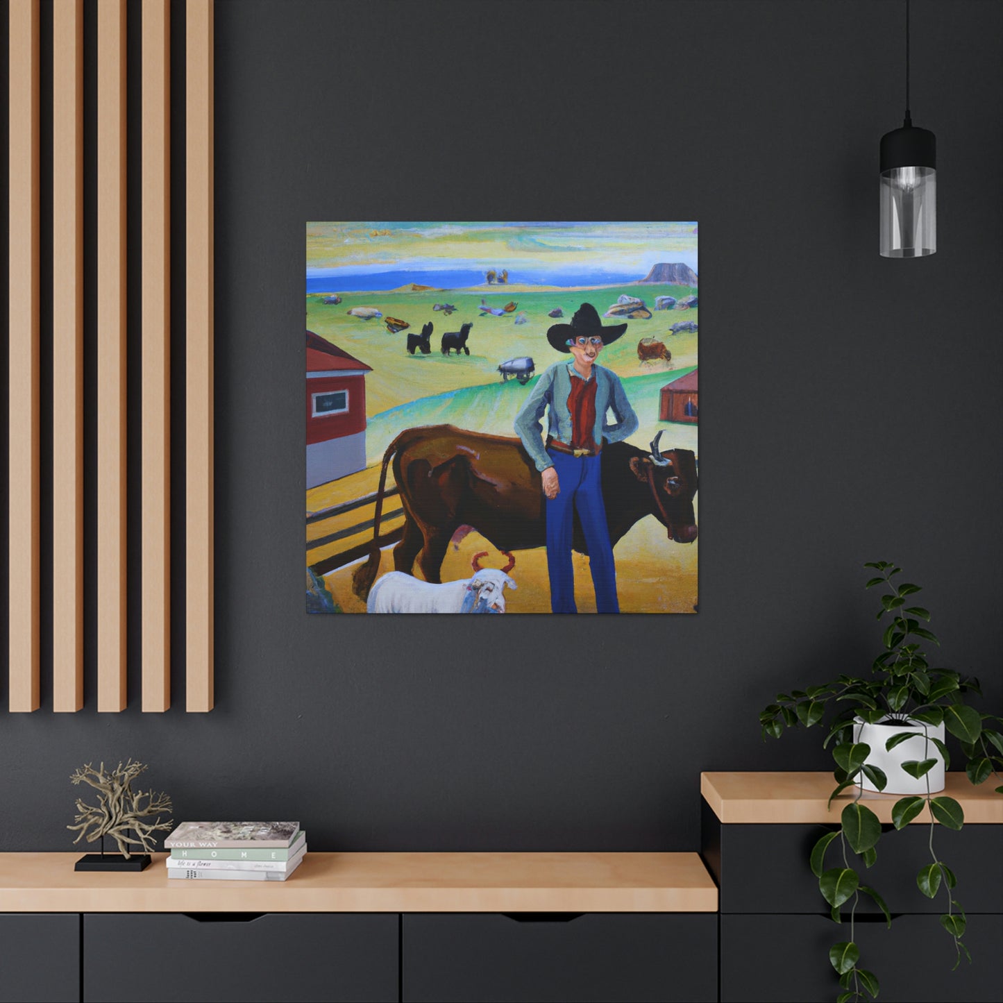 "Barnyard in Tones" - Canvas