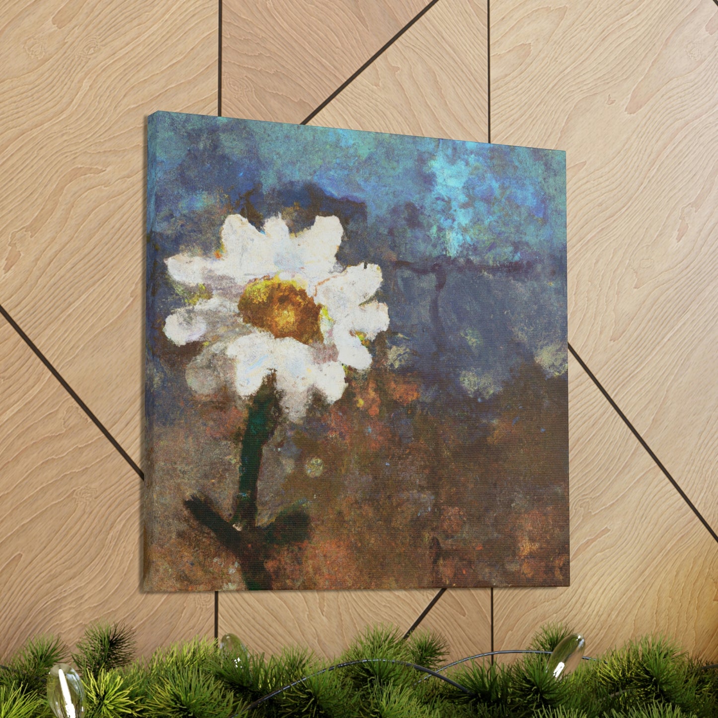 Daisy in Digital Bloom - Canvas