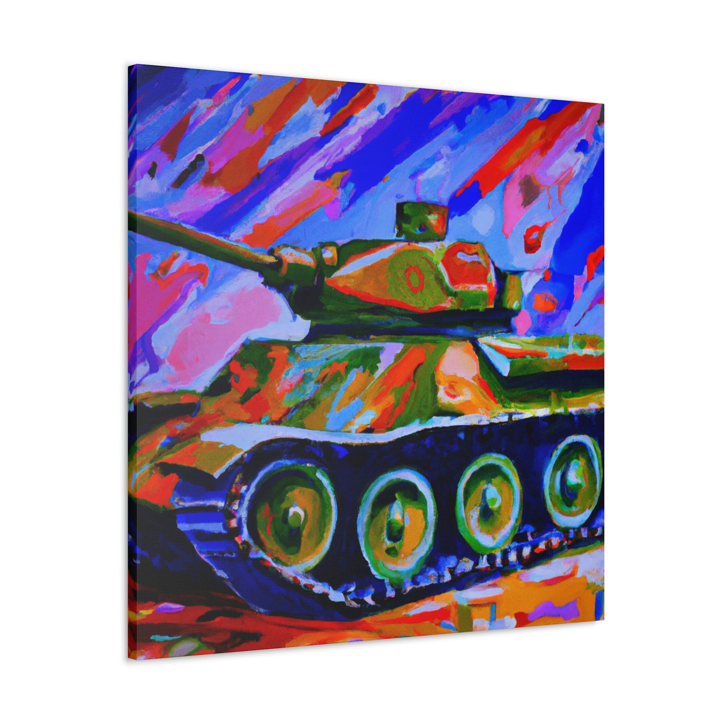 "Tank in Fauvist Hues" - Canvas