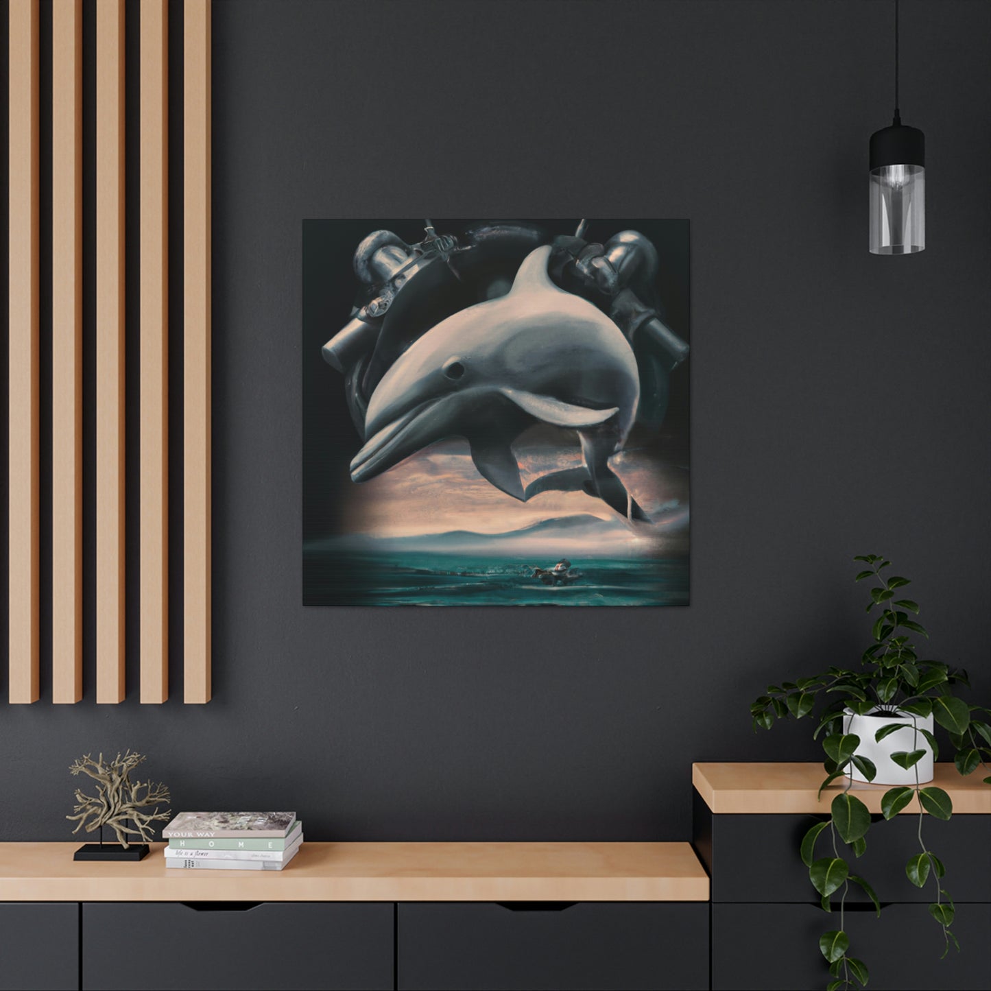 Dolphin's Clockwork Dream - Canvas