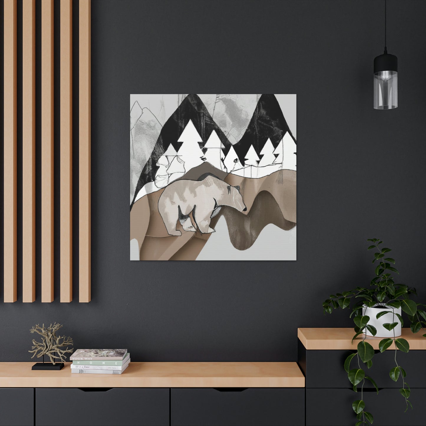 "Bear in the Moonlight" - Canvas