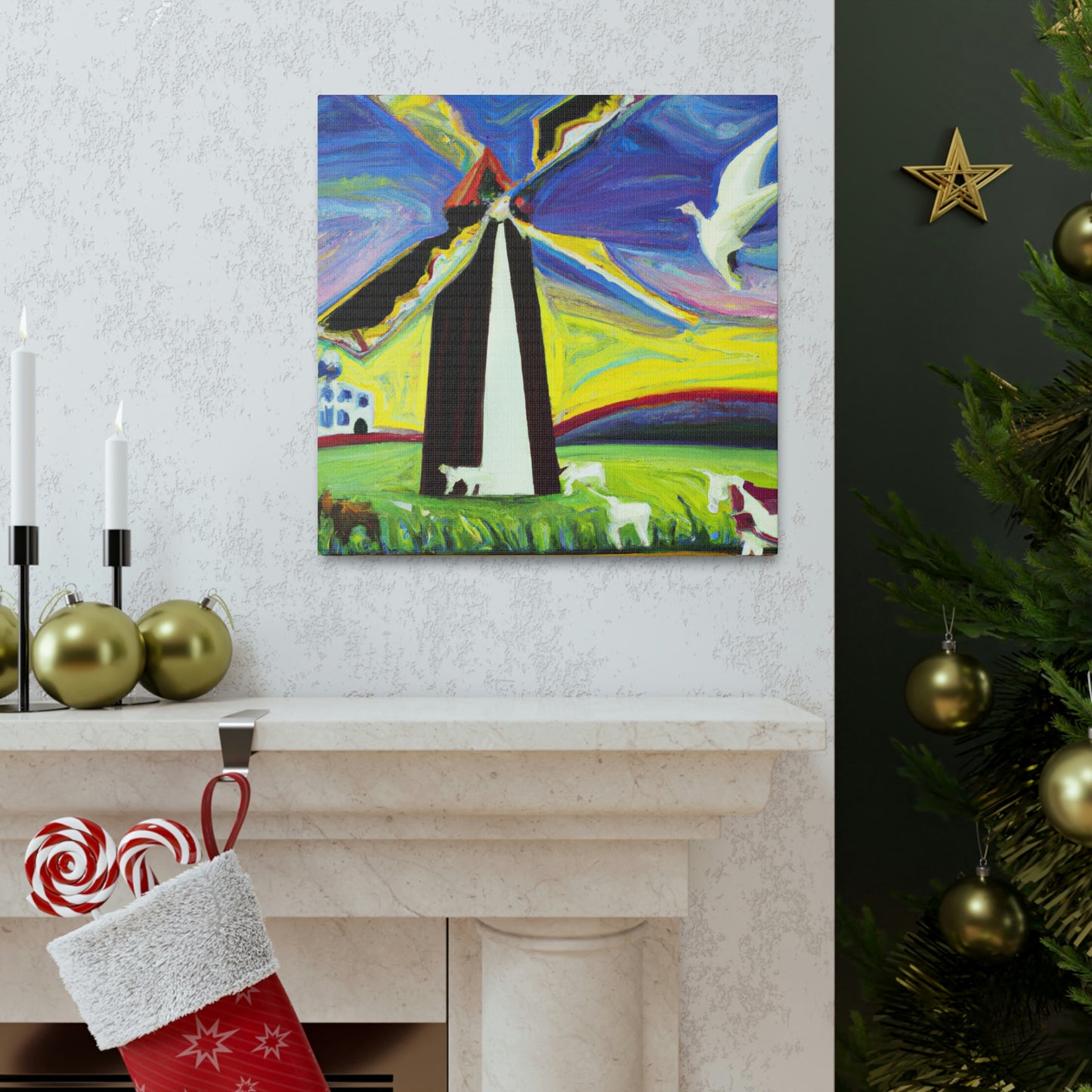 "Windmill in Dreamland" - Canvas