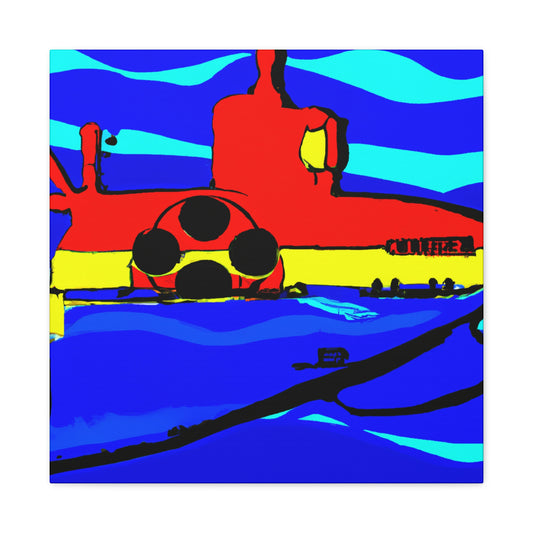 Submarine Pop Art Splash - Canvas