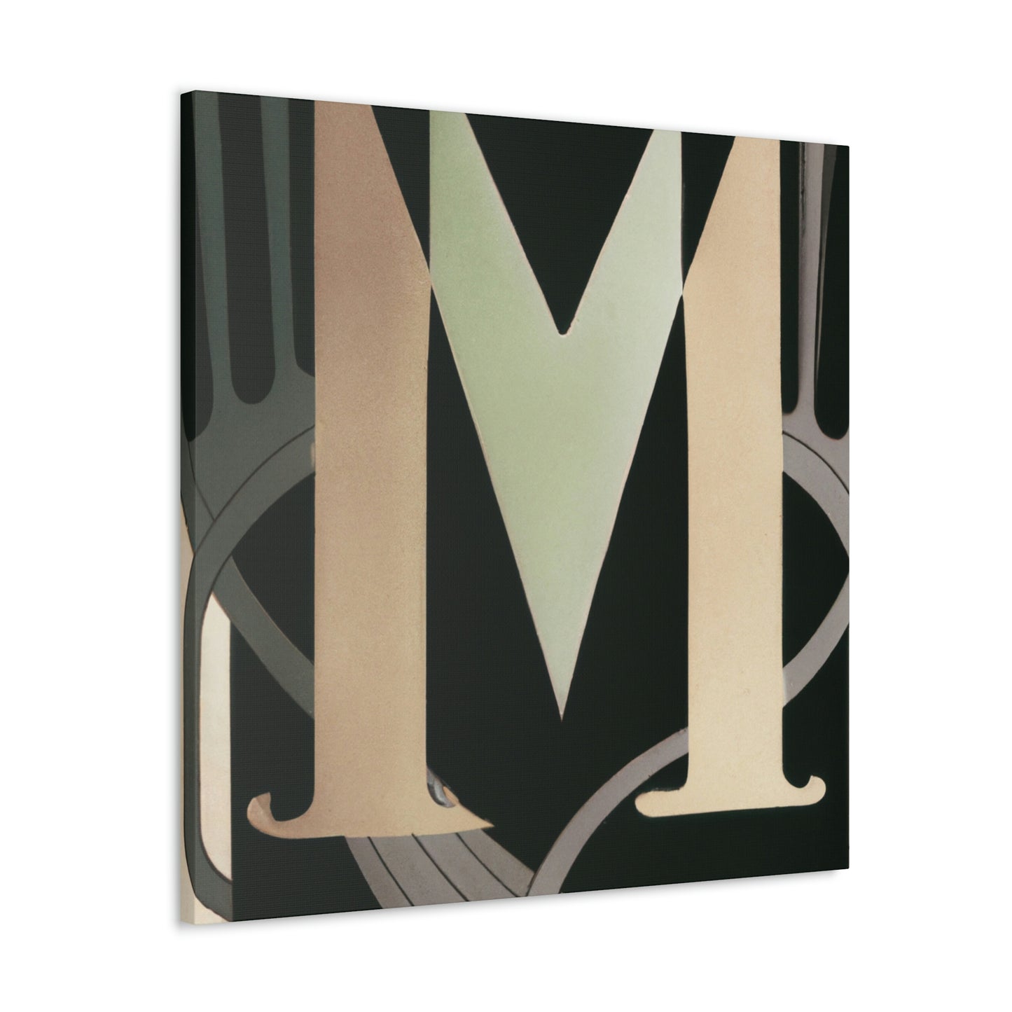 "M in Deco Splendor" - Canvas