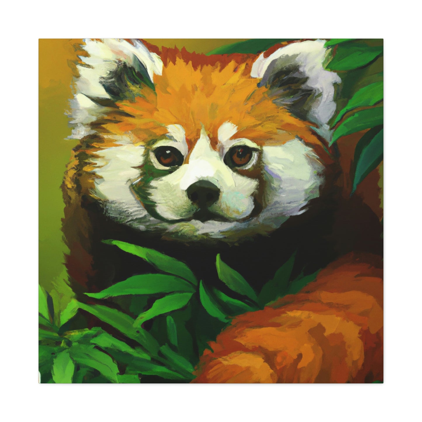 Red Panda in Art Deco - Canvas